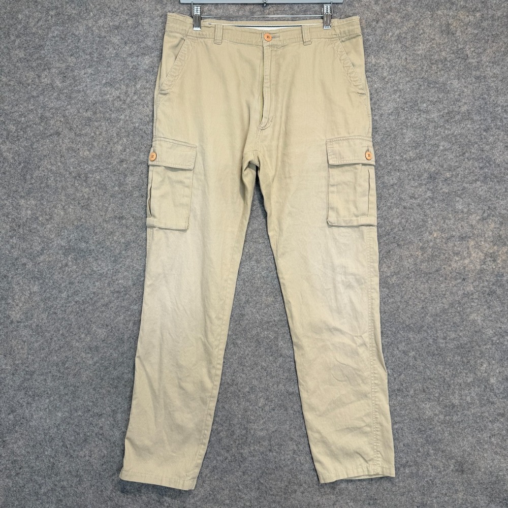 Sergio Tacchini Cargo‎ Pants Mens 54 ( US 32 32x30) Beige Lightweight Trousers